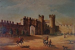 Puerta de Monzón, a finales del XIX por Fernando Martínez Girard